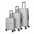 Set 3 trolley grande - medio - cabina silver TRAVELITE Linea Trient