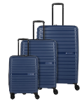 Set 3 trolley grande - medio - cabina blu TRAVELITE Linea Trient