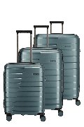 Set 3 trolley grande - medio - cabina blu ghiaccio Espandibile TRAVELITE Linea AIR BASE