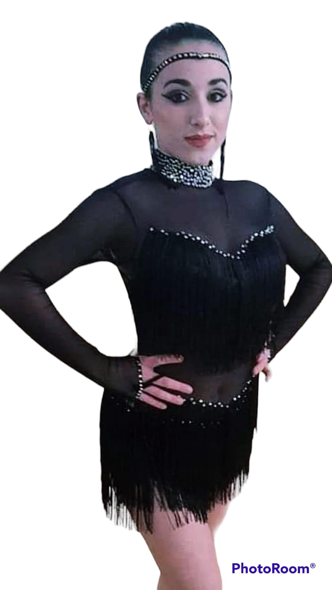 Body da donna con microrete Lidya Dance per ballo latino