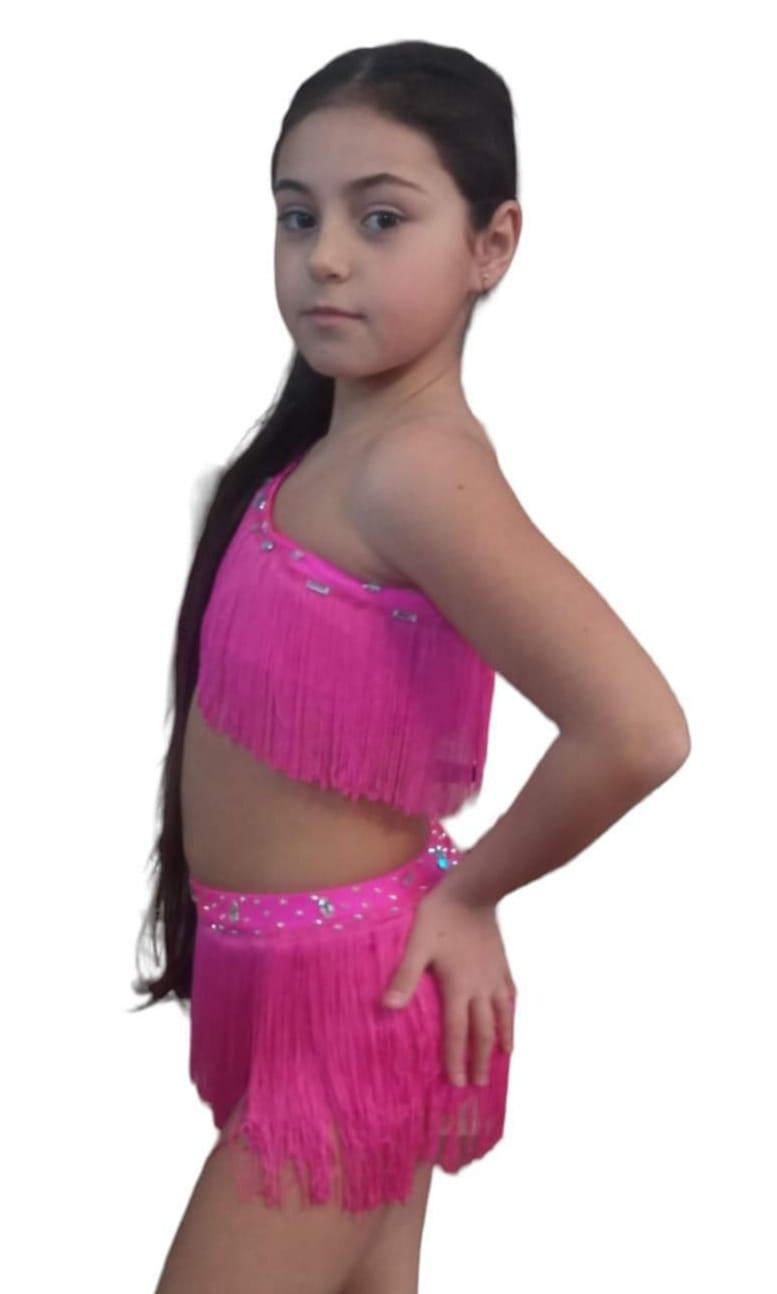 Abitino da  bambina con gonna ampia Lidya Dance per ballo latino