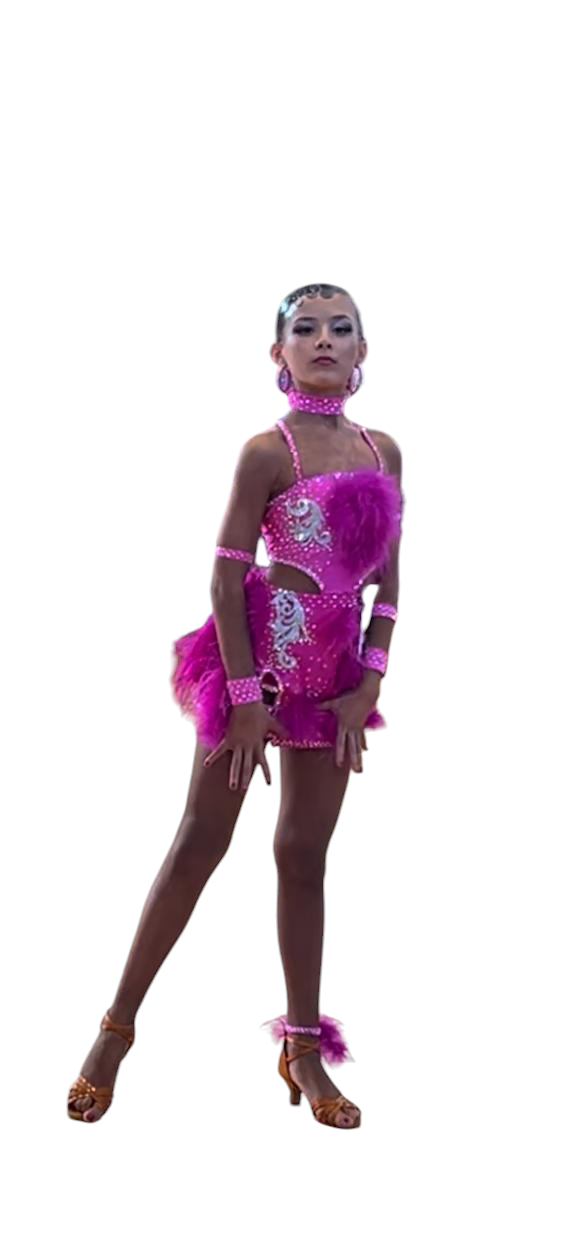 Abito Da Ballo Con Paillettes Per Bambina | Leotard Per Danza Classica, Latino E Moderna | Manica Lunga - Foto 6