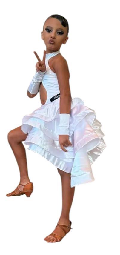 Gonna Tutù Da Ballo Per Bambine Con Nappe - Abito Danza Latina Con Frange A Strati Per Feste E Carnevale - Foto 6