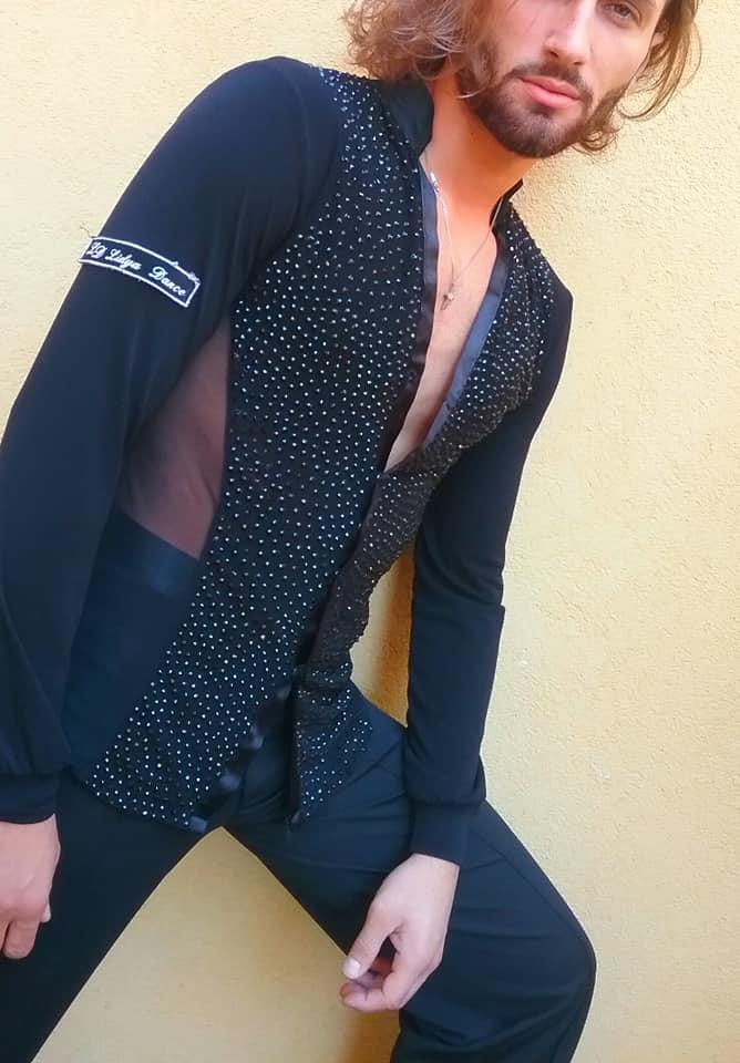 camicia da uomo con strass - Lidya Dance - per ballo latino