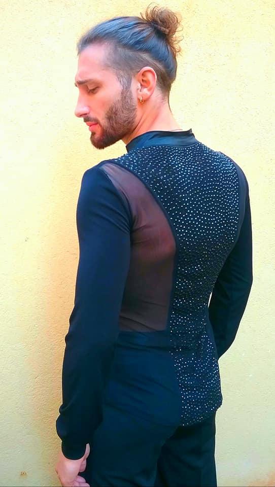 camicia da uomo con strass - Lidya Dance - per ballo latino