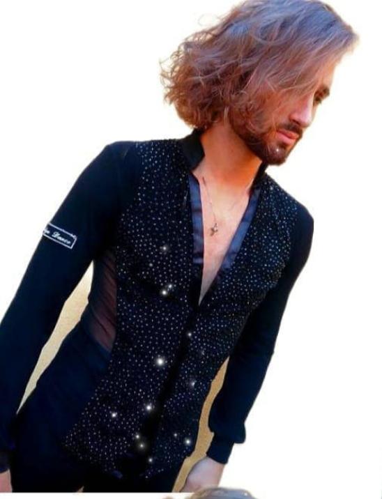 camicia da uomo con strass - Lidya Dance - per ballo latino