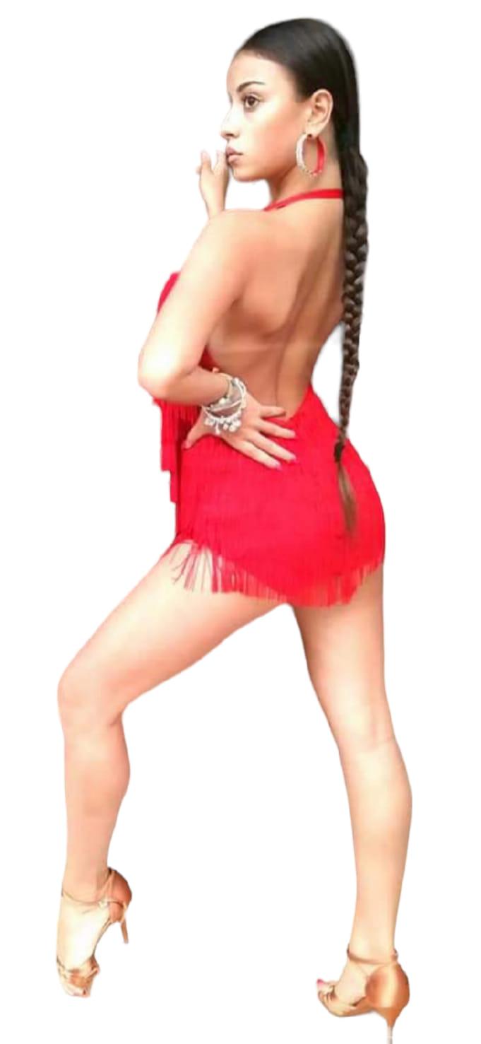 body da donna con frange Lidya Dance per ballo latino