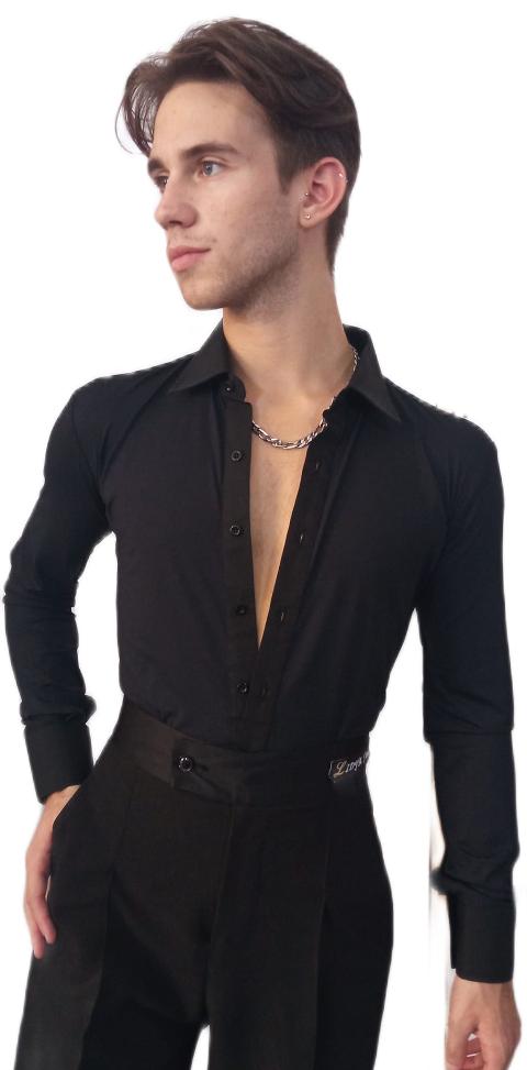 camicia -body da uomo - Lidya Dance - per ballo latino e standard