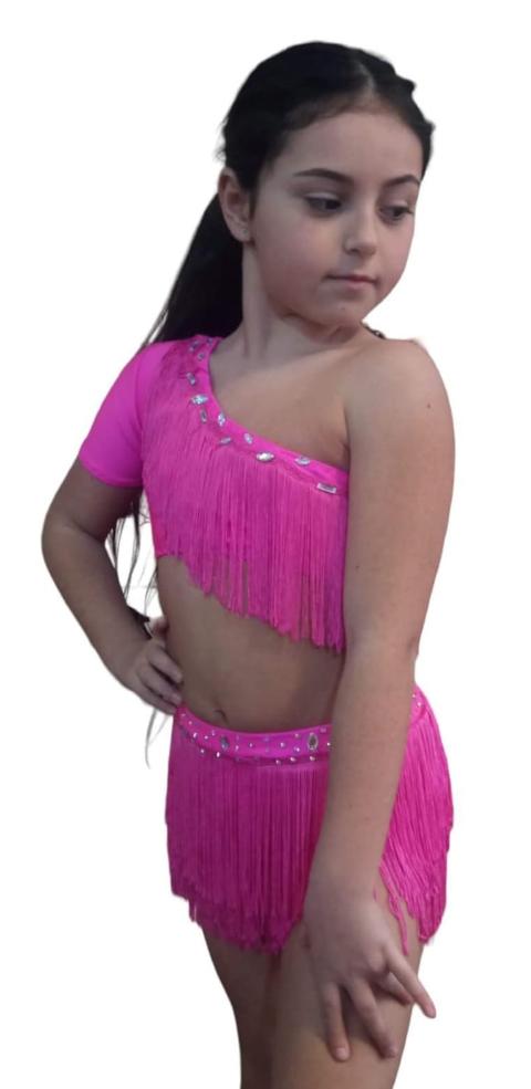 Abitino da  bambina con gonna ampia Lidya Dance per ballo latino