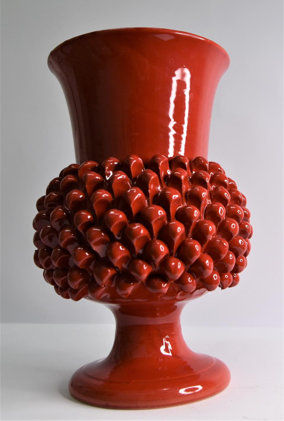 Vaso pigna Produzione artigianale di Santo Stefano di Camastra h.30