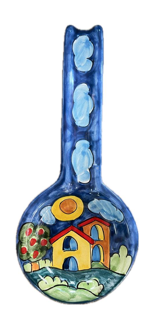 Poggiamestolo decoro Naif Produzione artigianale Santo Stefano di Camastra H 28cm