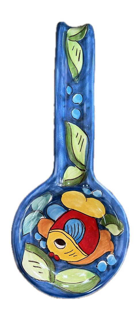 Poggiamestolo decoro Naif Produzione artigianale Santo Stefano di Camastra H 28cm