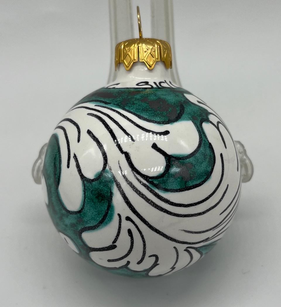 Palline di Natale in ceramica Produzione artigianale di Caltagirone 6 cm