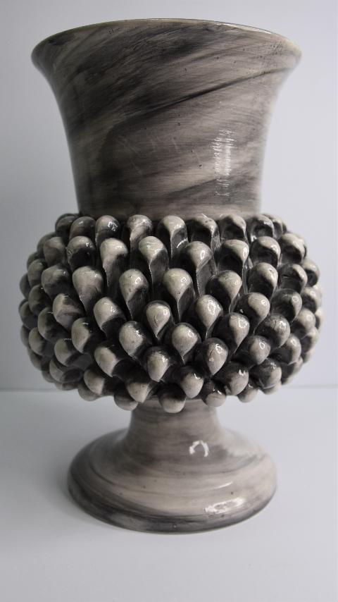 Vaso pigna Produzione artigianale di Santo Stefano di Camastra h.30
