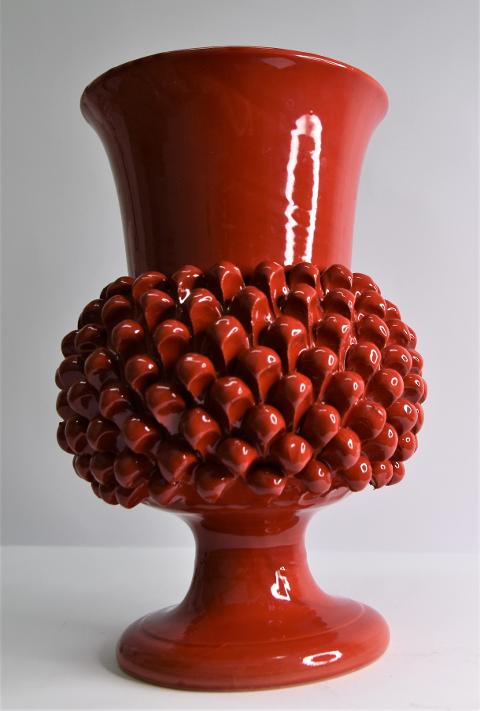 Vaso pigna Produzione artigianale di Santo Stefano di Camastra h.30