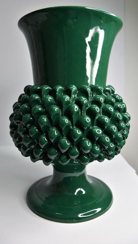 Vaso pigna Produzione artigianale di Santo Stefano di Camastra h.30