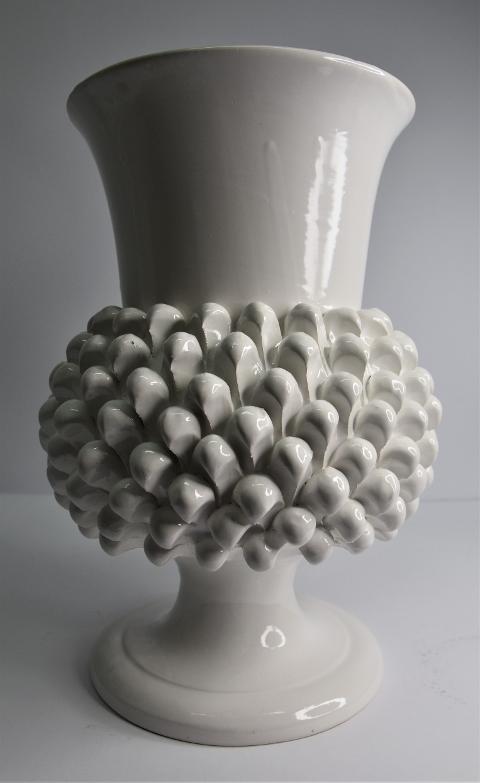 Vaso pigna Produzione artigianale di Santo Stefano di Camastra h.30