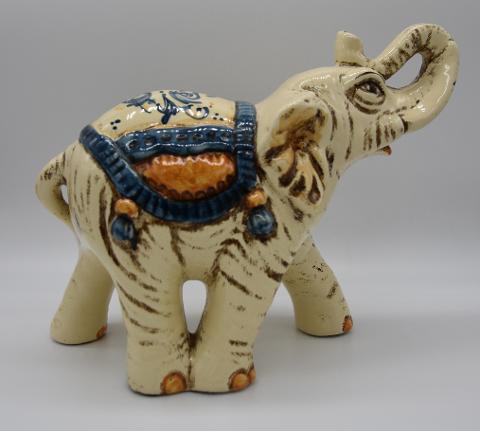 Elefante in ceramica Produzione artigianale di Caltagirone h.15 cm