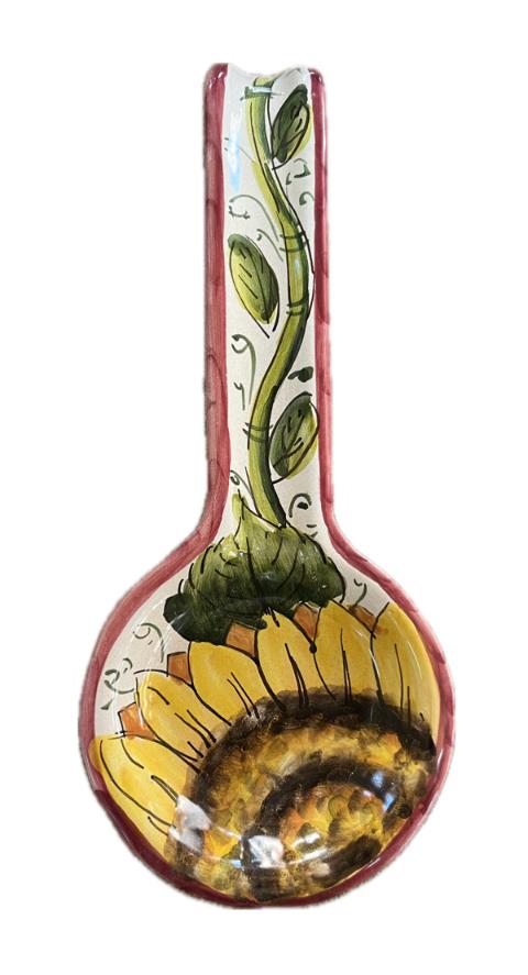 Poggiamestolo decorato Produzione artigianale Santo Stefano di Camastra H 28cm