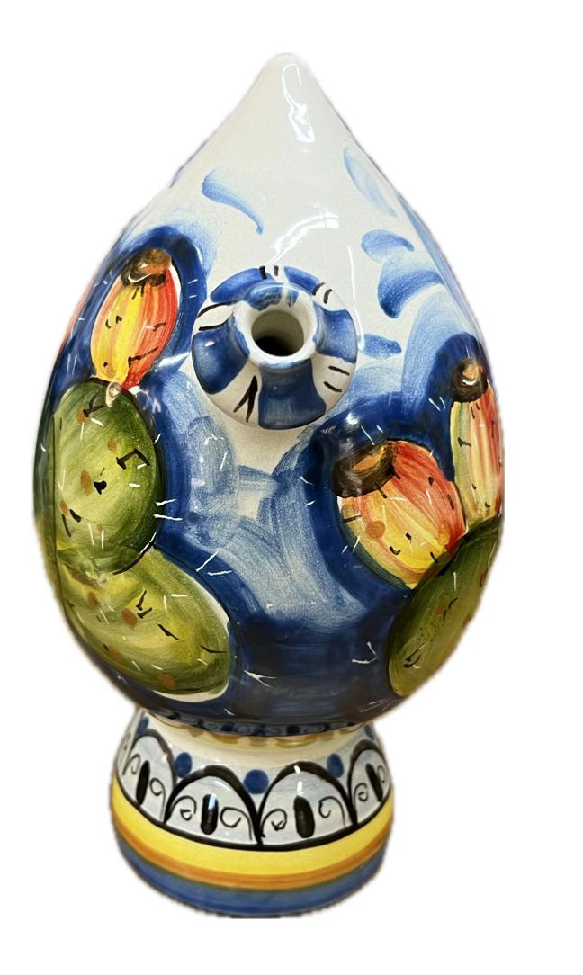 Bummulo Malandrino decoro fico d'india Produzione artigianale Santo Stefano di Camastra H 21cm