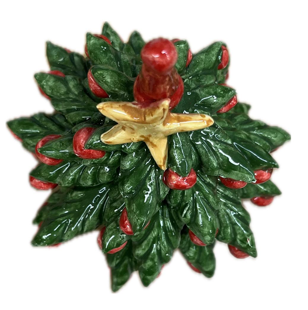 Albero di Natale in ceramica Produzione artigianale di Caltagirone h.18/19 cm