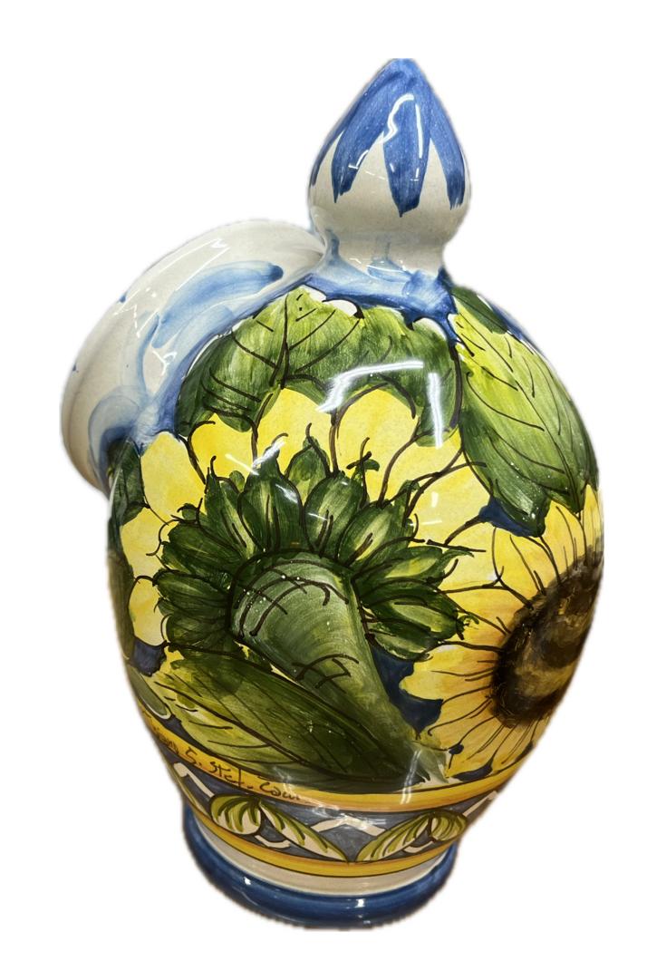 Saliera a salvadanaio Produzione artigianale Santo Stefano di Camastra H 25cm