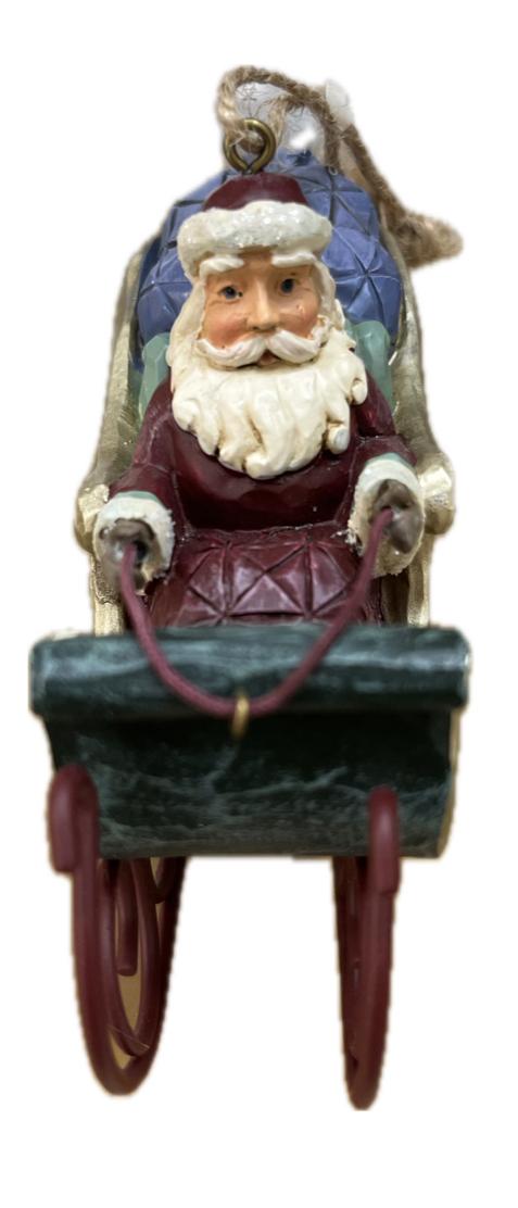 Babbo Natale con slitta Jim Shore Lunghezza 12