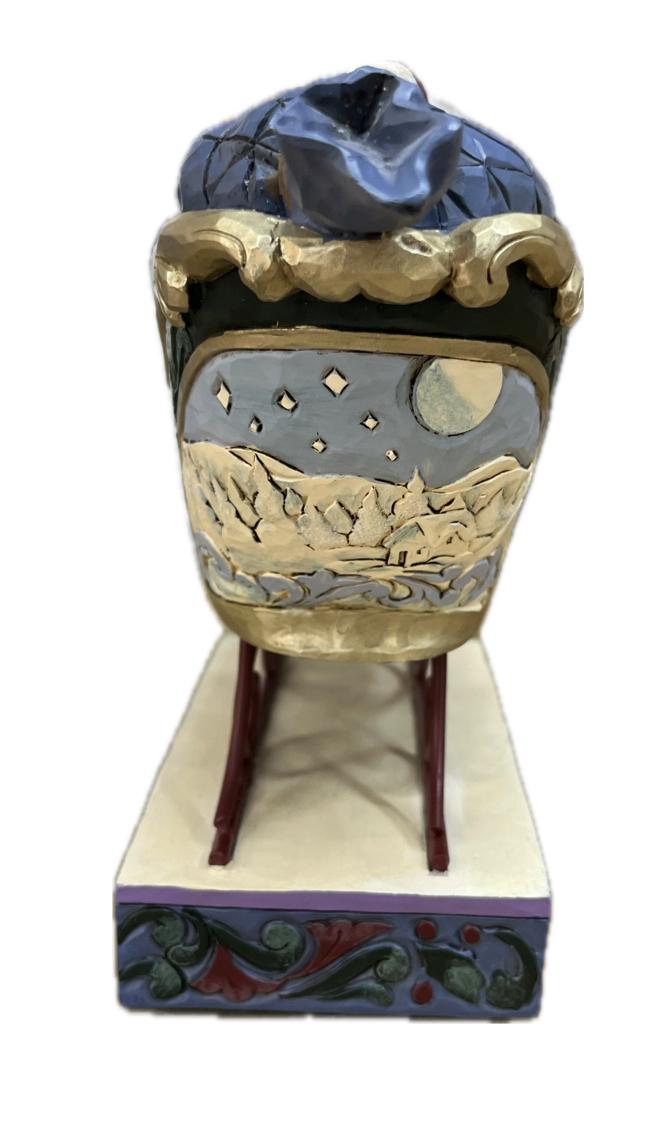 Babbo Natale con slitta Jim Shore Lunghezza 25cm