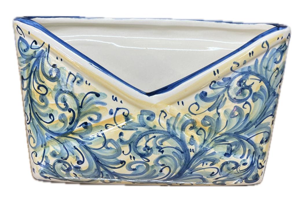 Porta lettere in ceramica Produzione artigianale di Caltagirone H 18cm