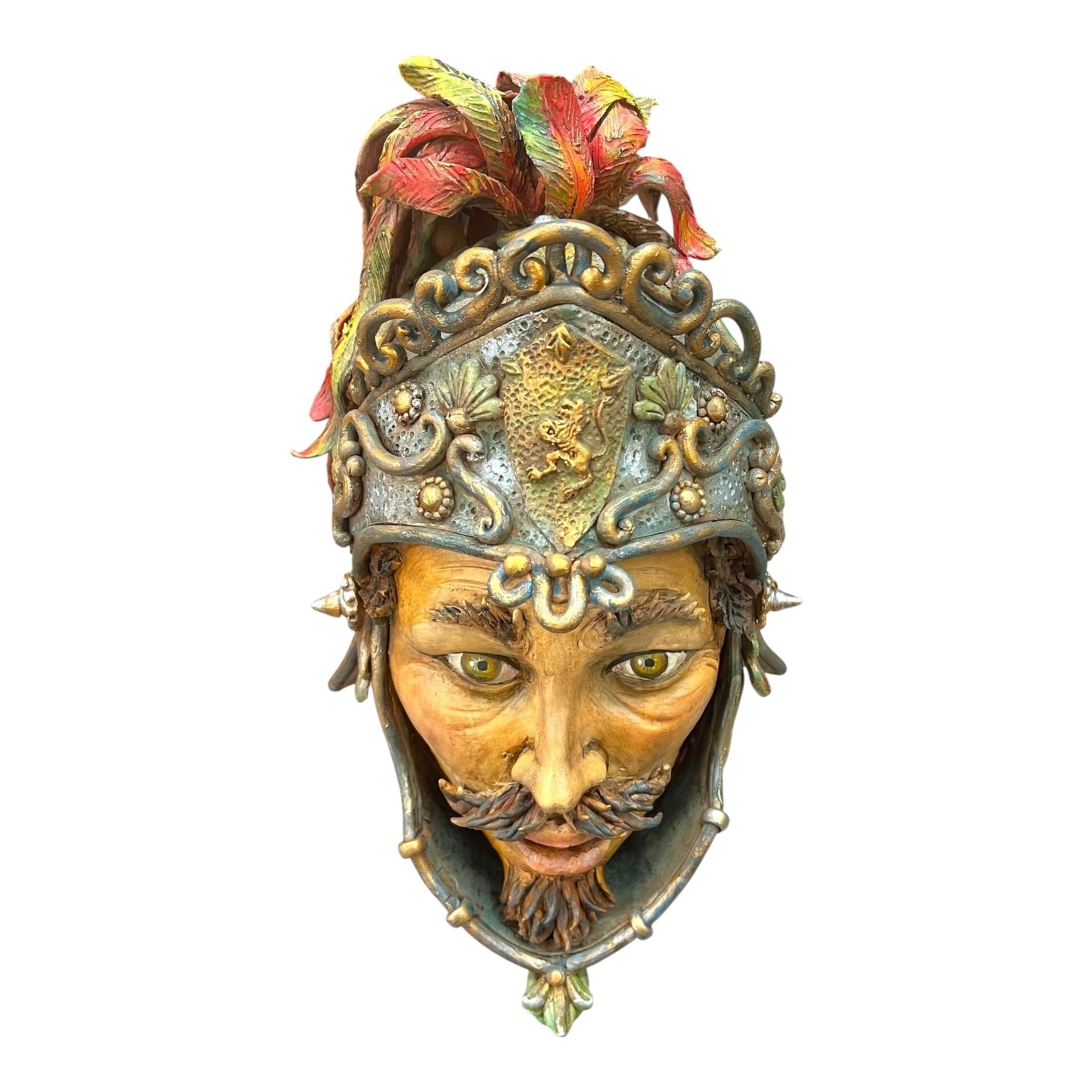 Teste di moro collezione I Miti modello Orlando Furioso Produzione artigianale di Palermo h.40cm