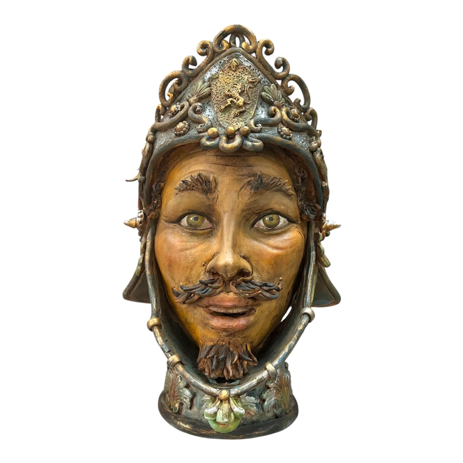 Teste di moro collezione I Miti modello Orlando Furioso Produzione artigianale di Palermo h.40cm