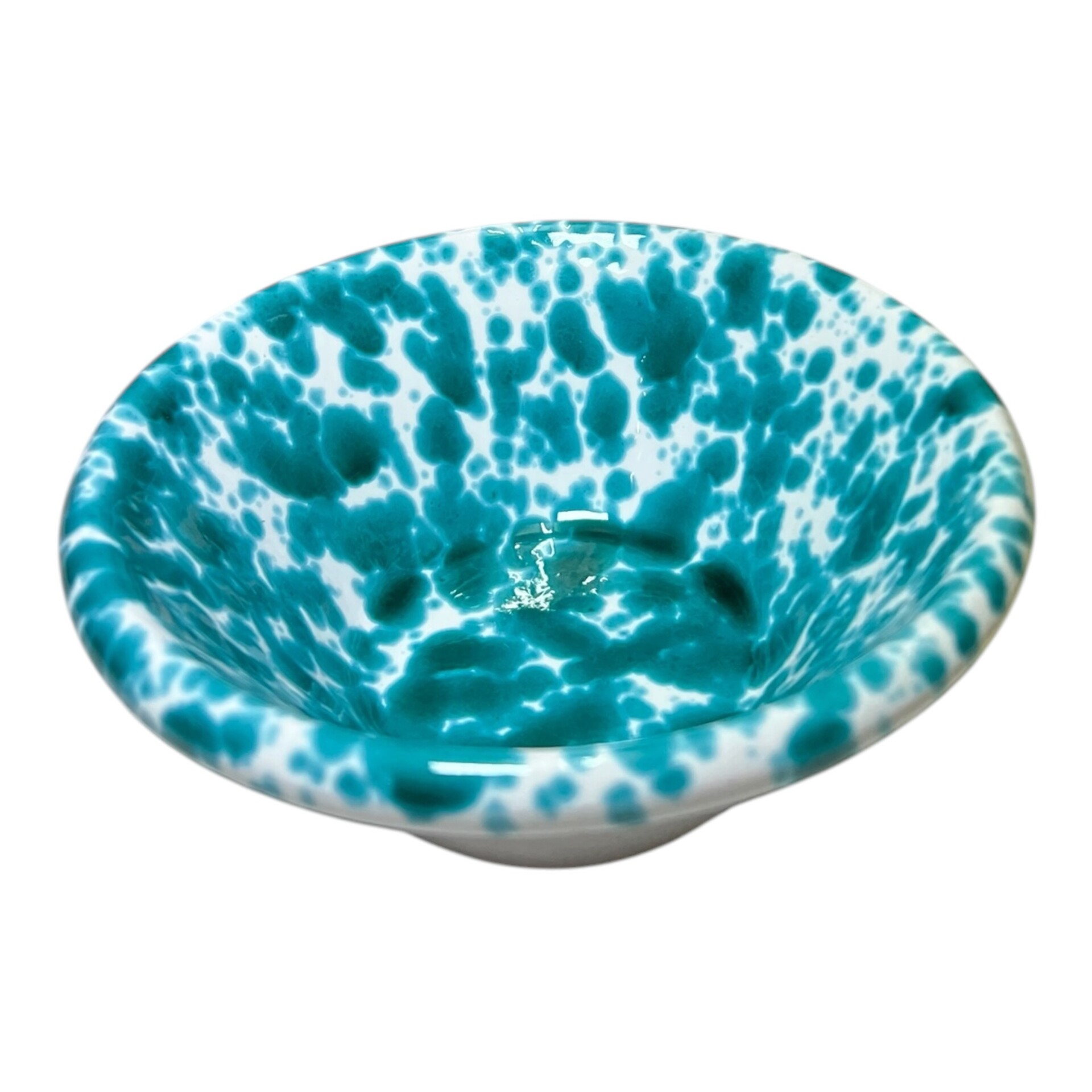 Ciotola lemmo piccola decoro screziato in ceramica siciliana Produzione artigianale di Santo Stefano di Camastra Diametro 12cm