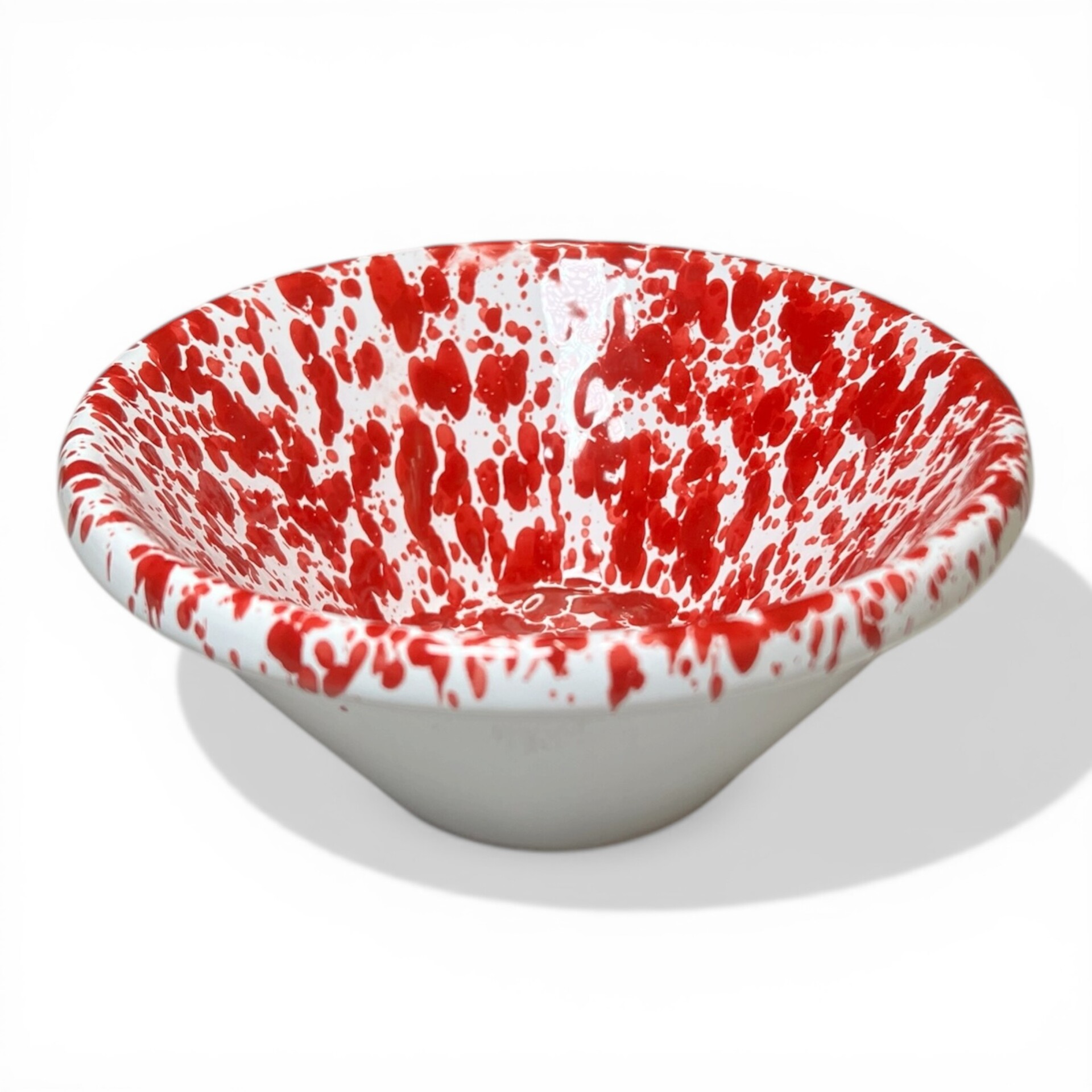 Ciotola lemmo media decoro screziato in ceramica siciliana Produzione artigianale di Santo Stefano di Camastra Diametro 15cm