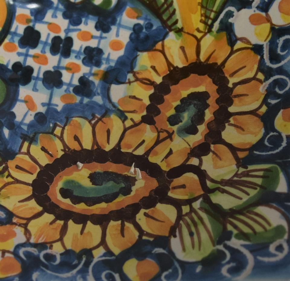 Svuotatasche in ceramica  Produzione artigianale di Caltagirone  21 x 21