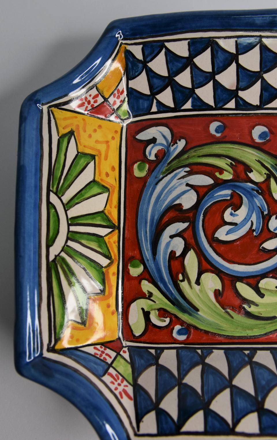 Svuota tasche/Porta caramelle in ceramica Produzione artigianale di Caltagirone decoro siciliano