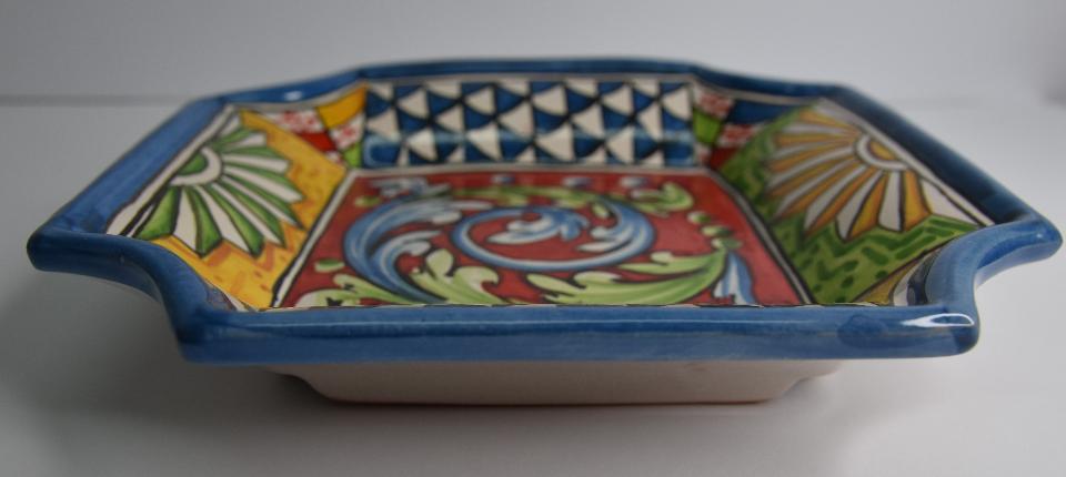 Svuota tasche/Porta caramelle in ceramica Produzione artigianale di Caltagirone decoro siciliano