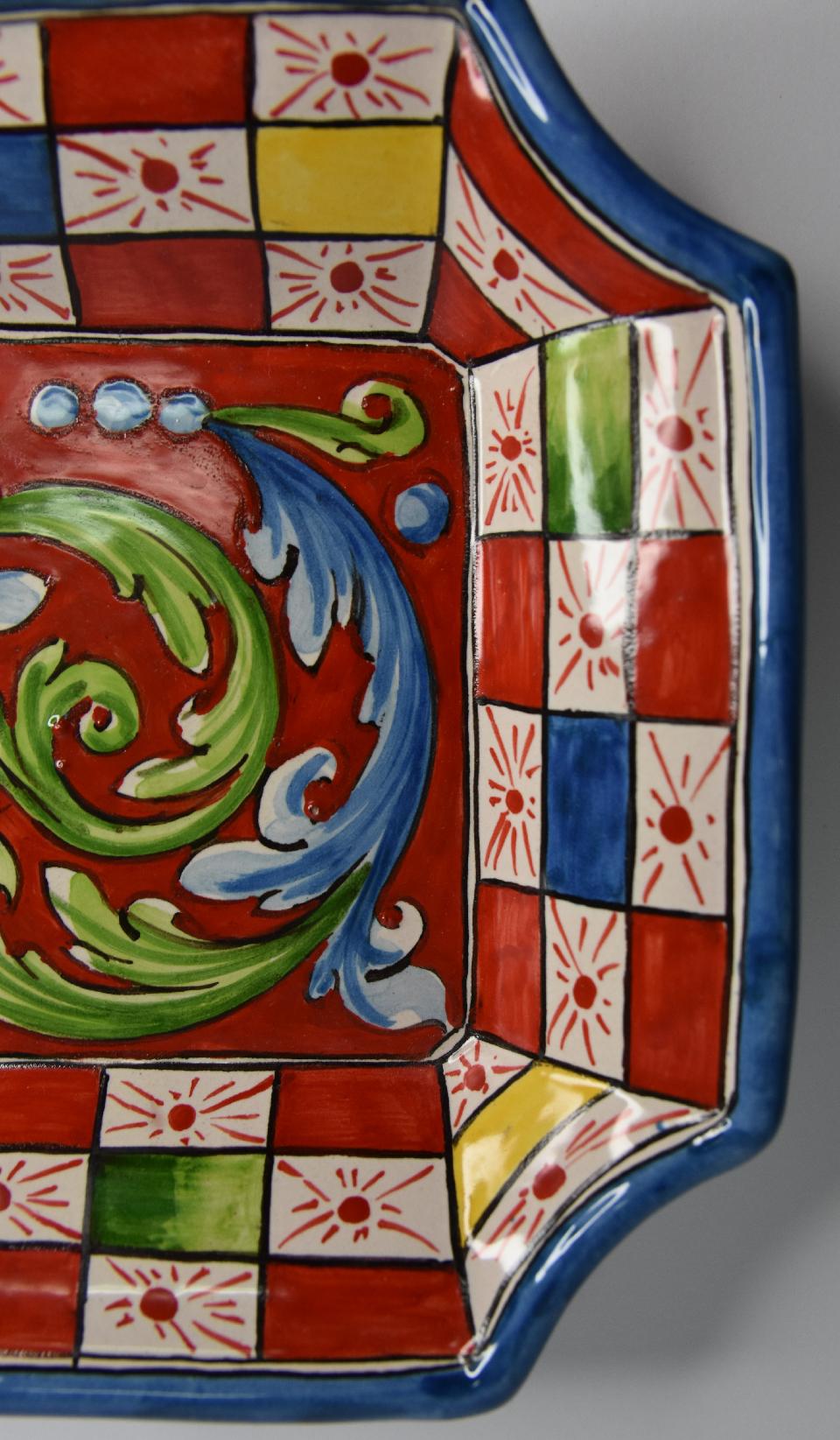 Svuota tasche/Porta caramelle in ceramica Produzione artigianale di Caltagirone decoro siciliano