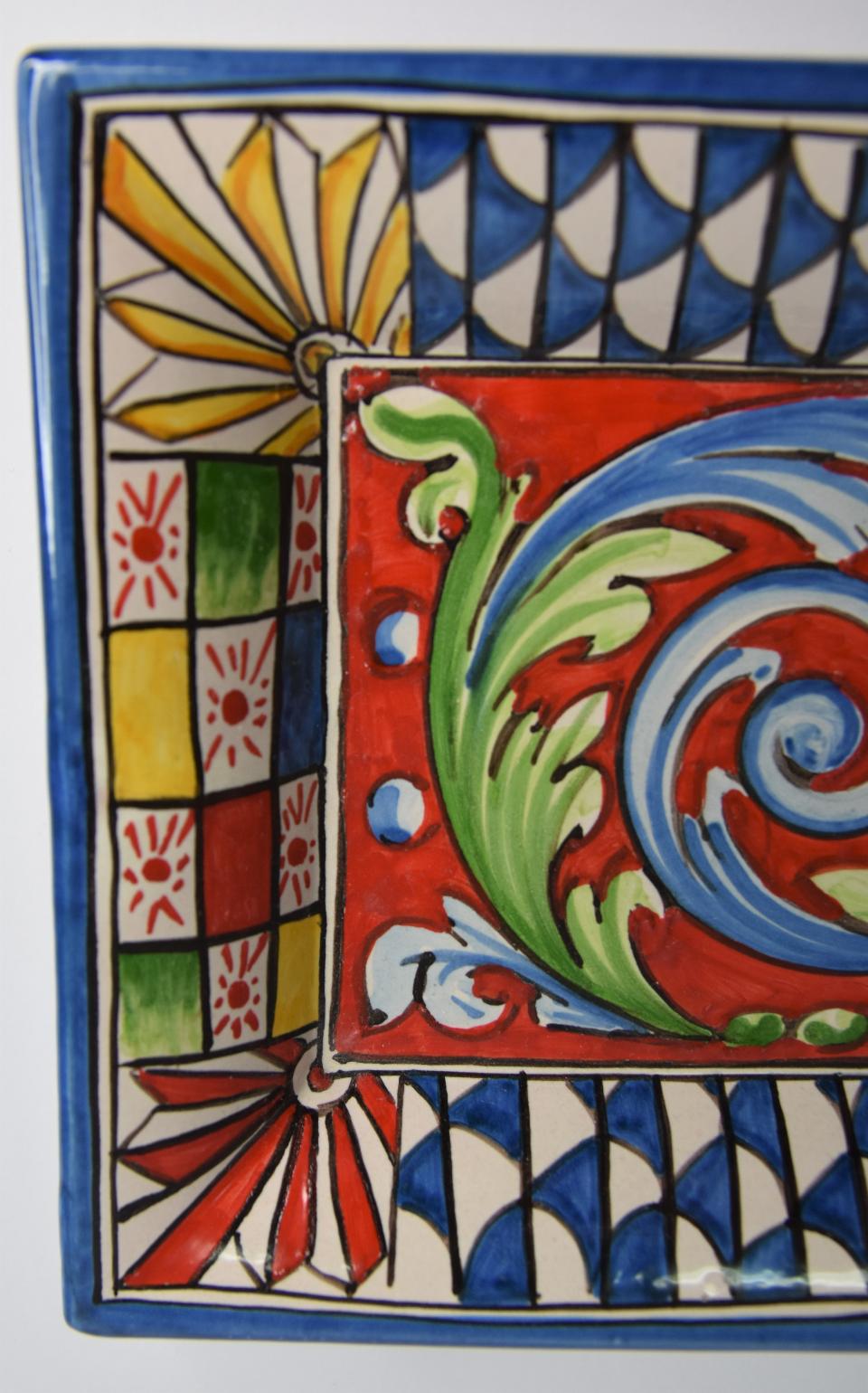 Svuota tasche/Porta caramelle in ceramica  Produzione artigianale di Caltagirone  decoro siciliano