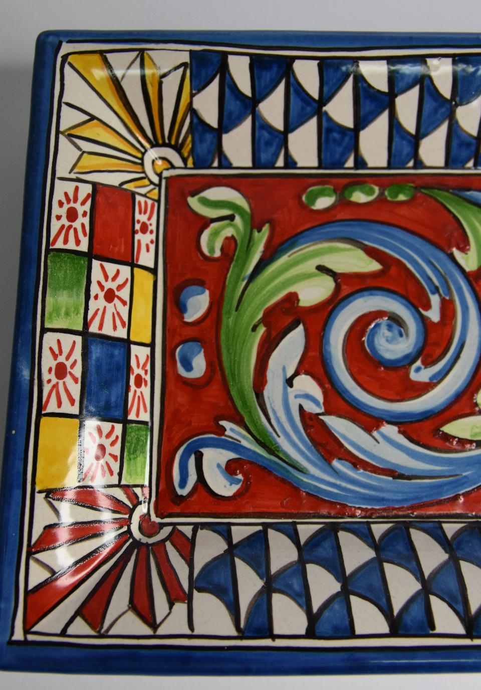 Svuota tasche/Porta caramelle in ceramica  Produzione artigianale di Caltagirone  decoro siciliano