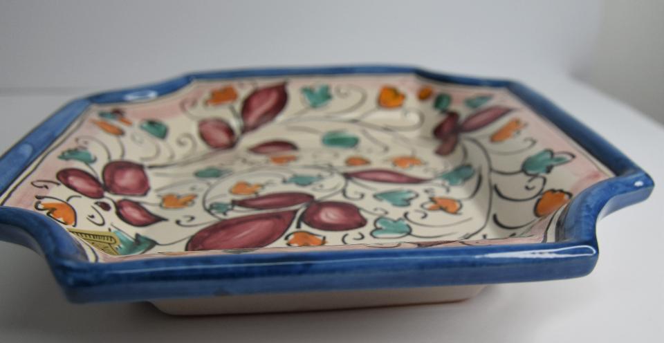 Svuota tasche/Porta caramelle in ceramica  Produzione artigianale di Caltagirone  22 x 22