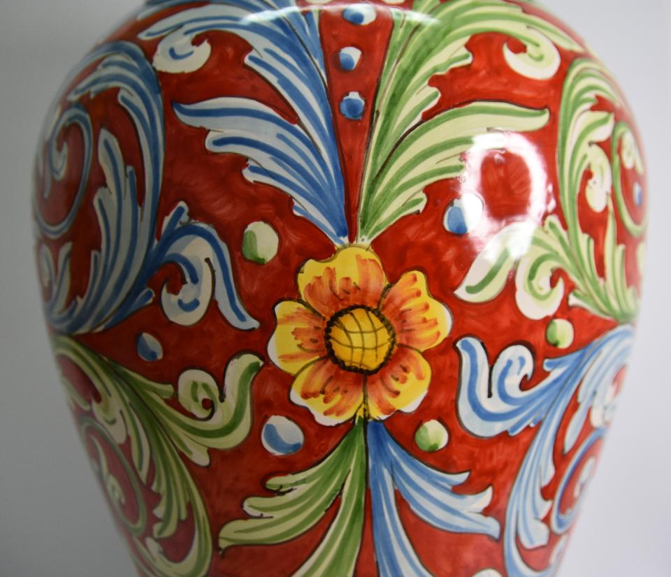 Porta ombrelli h.50 Produzione artigianale di Caltagirone  decoro siciliano