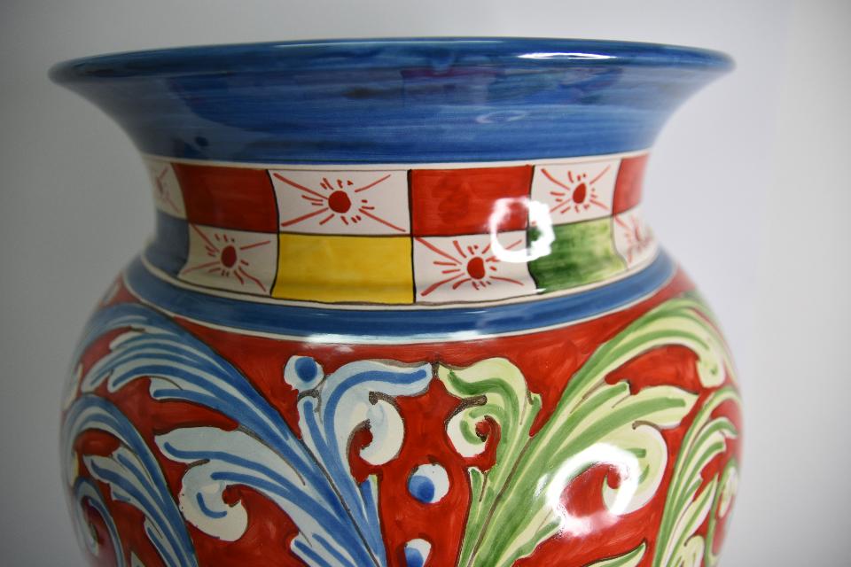 Porta ombrelli h.50 Produzione artigianale di Caltagirone  decoro siciliano