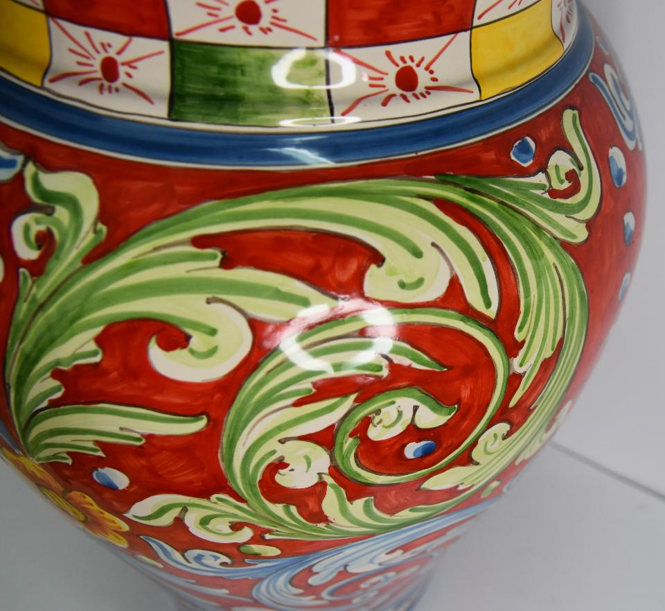 Porta ombrelli h.50 Produzione artigianale di Caltagirone  decoro siciliano