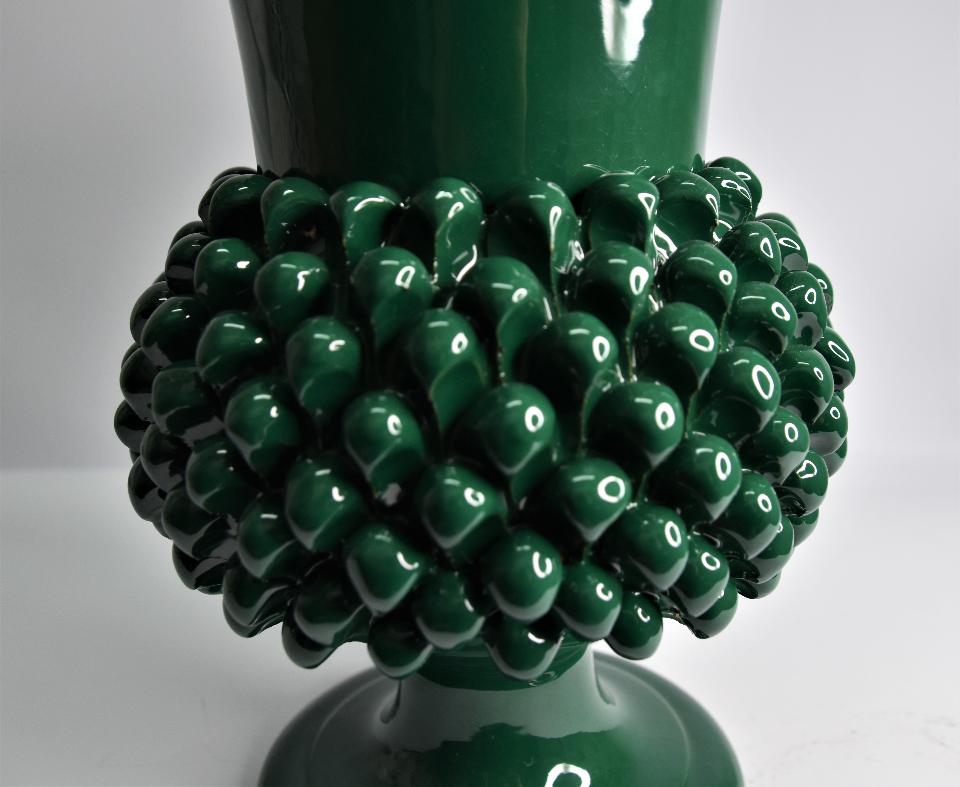 Vaso pigna Produzione artigianale di Santo Stefano di Camastra h.30