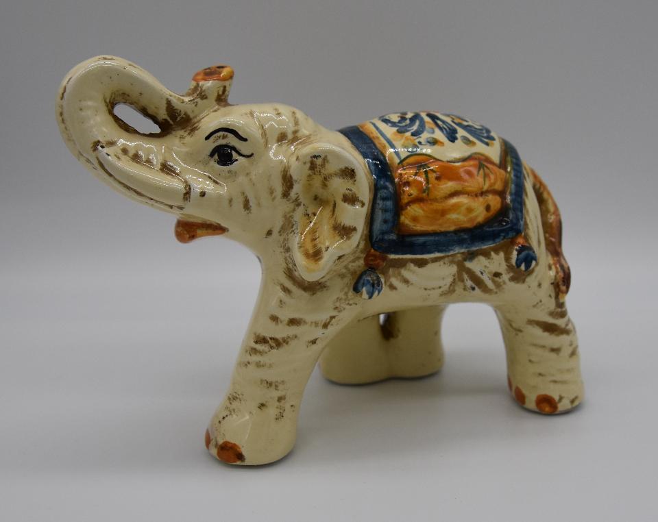 Elefante in ceramica Produzione artigianale di Caltagirone h.10 cm