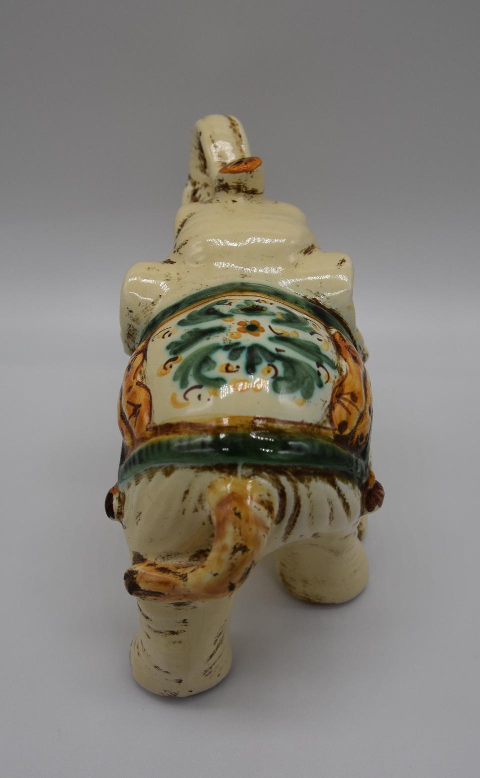 Elefante in ceramica Produzione artigianale di Caltagirone h.10 cm