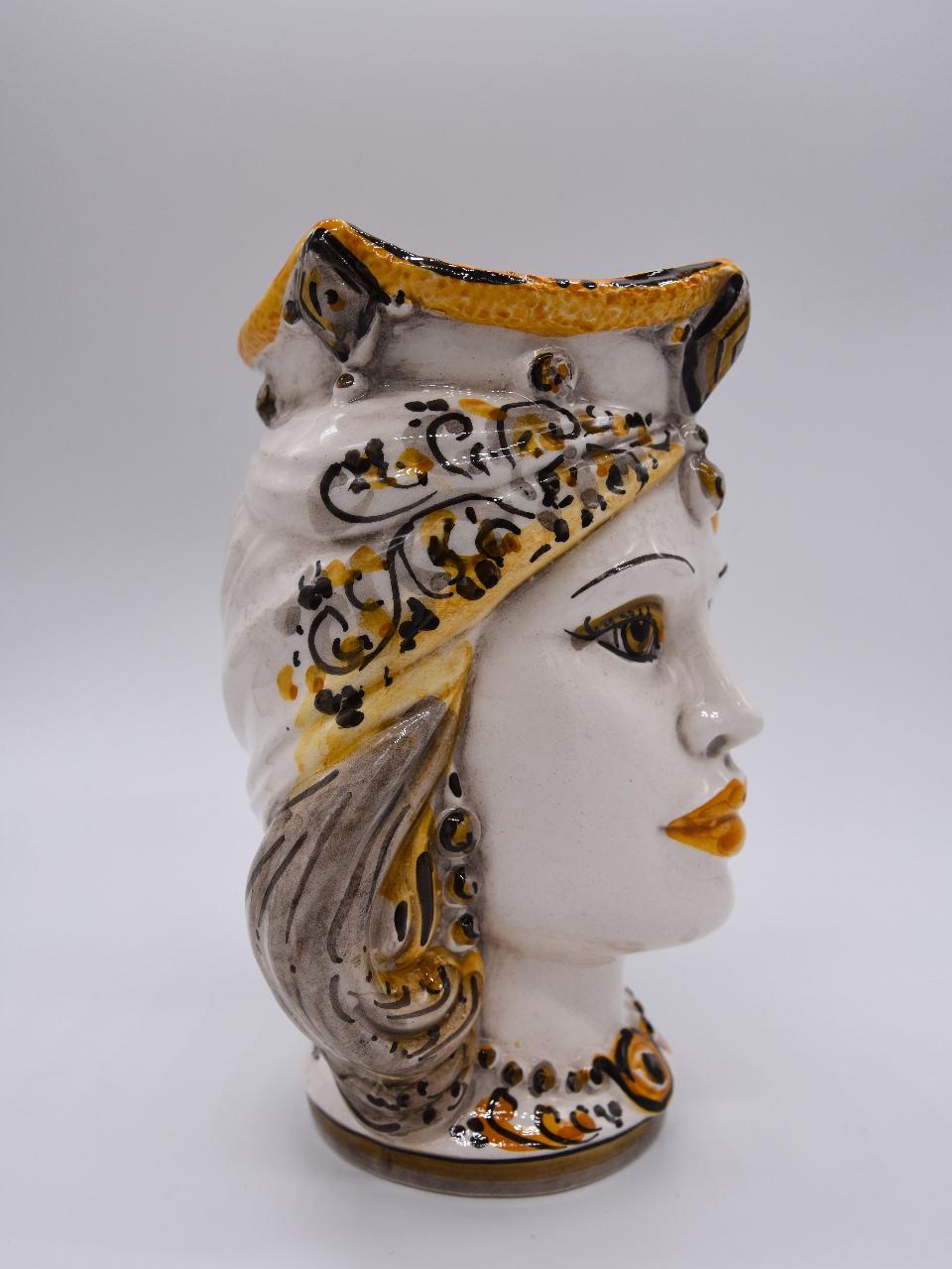 NEW Coppia teste di moro gioiello moderne Produzione artigianale di Caltagirone h.15cm