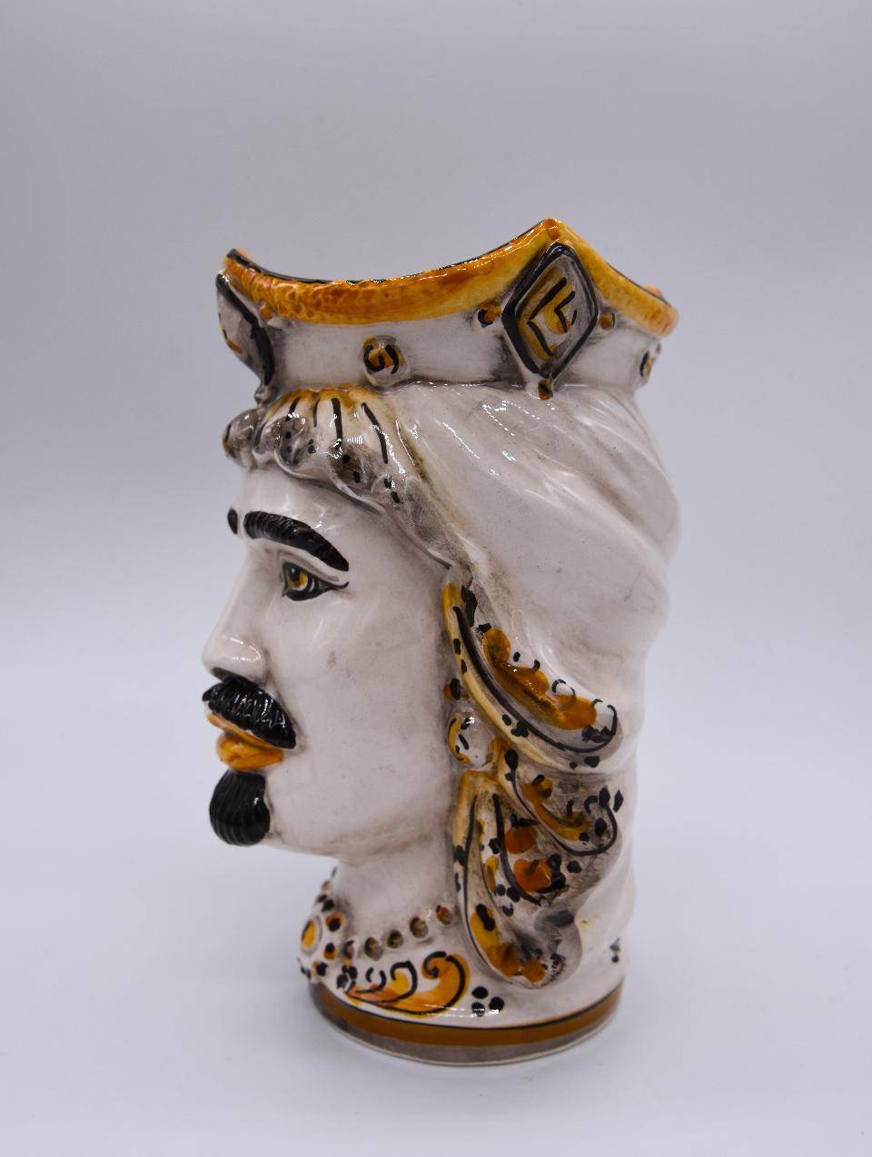 NEW Coppia teste di moro gioiello moderne Produzione artigianale di Caltagirone h.15cm