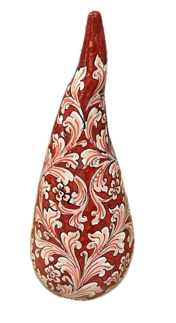 Corno decorato Produzione artigianale di Caltagirone H 32cm