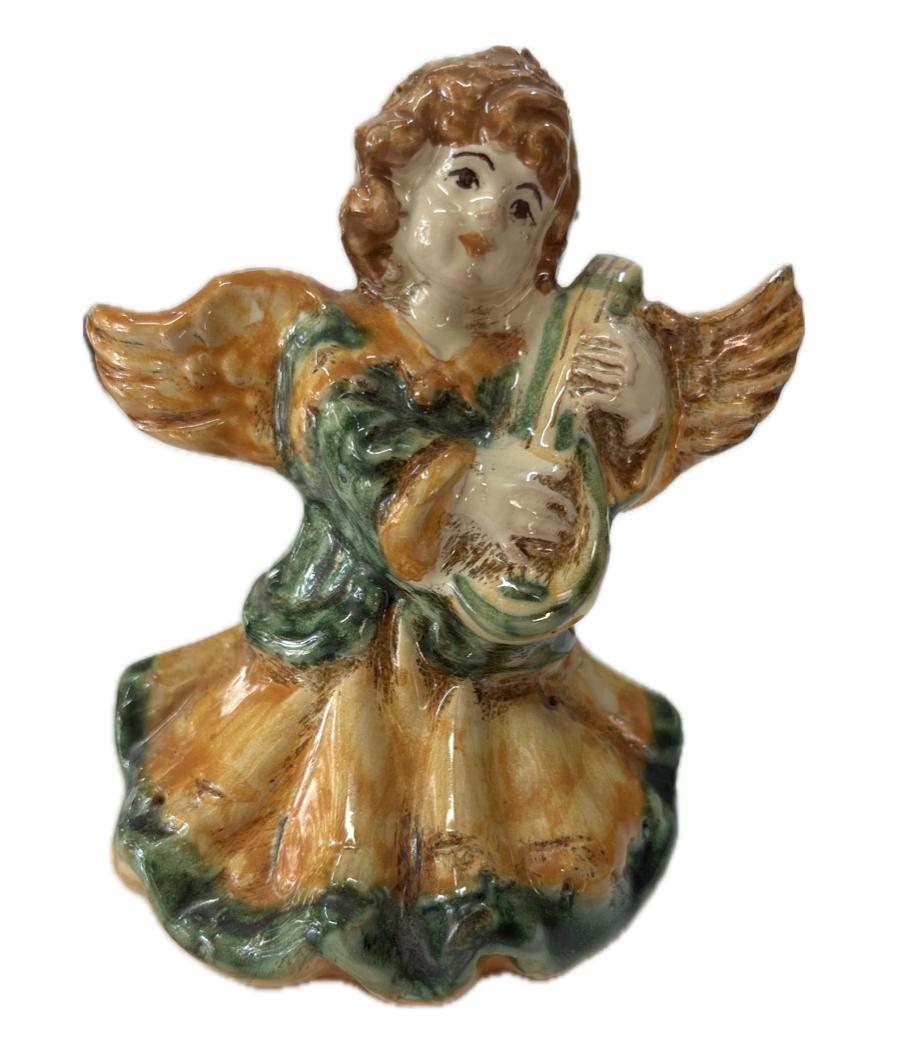 Angelo in ceramica Produzione artigianale di Caltagirone H 11cm